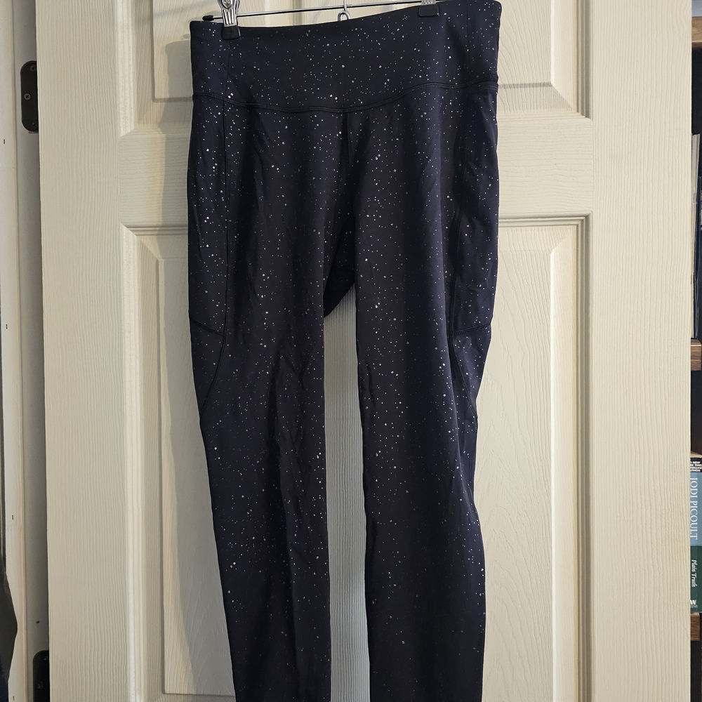 Calia Black Metallic Speckle High-Waist Leggings